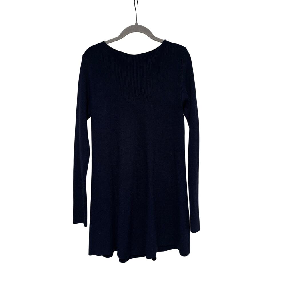 JK Long Sleeve Navy Ribbed Sweater Dress S/XS - Picture 9 of 9